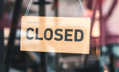 A business that uses AI to create content will end up using this closed sign