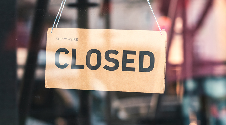 A business that uses AI to create content will end up using this closed sign